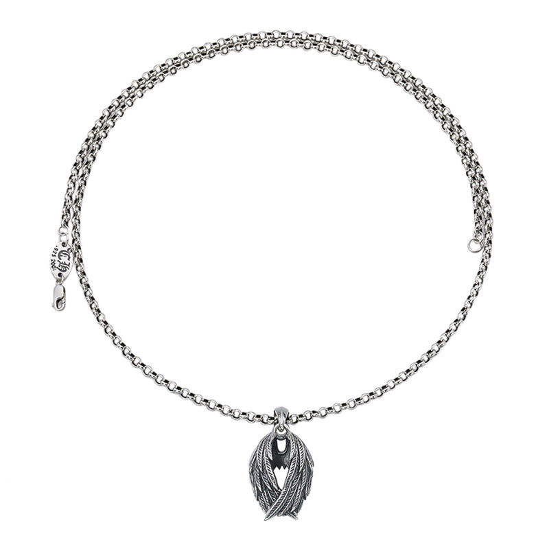 925 Sterling Silver Angel Wings Pendant_2 GiftBB.com