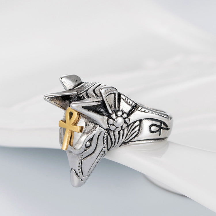 Ancient Egyptian God of Death Anubis Ring_5 GiftBB.com