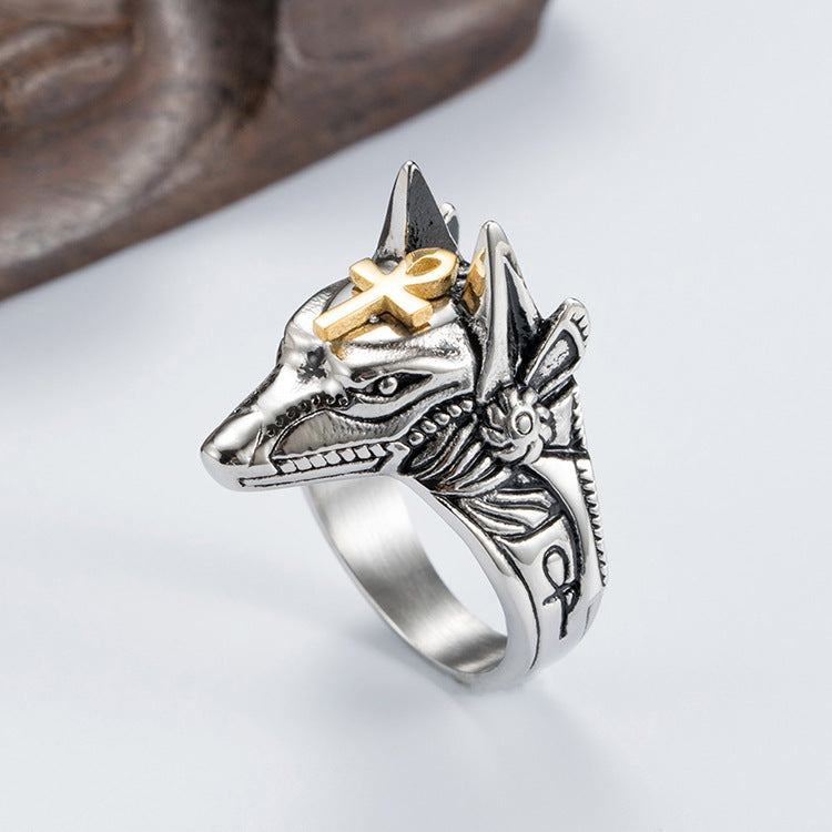 Ancient Egyptian God of Death Anubis Ring_6 GiftBB.com