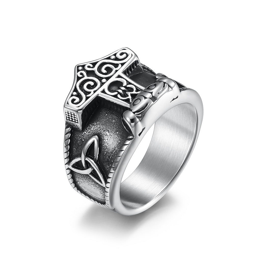Celtic Knot Odin Thor's Hammer Ring GiftBB.com