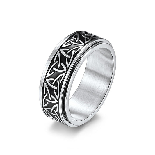Celtic Triangle Knot Spinner Ring GiftBB.com