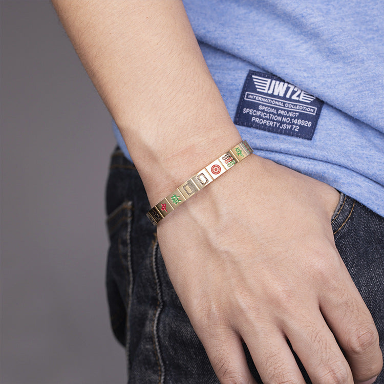 Chinese Mahjong Bracelet GiftBB.com