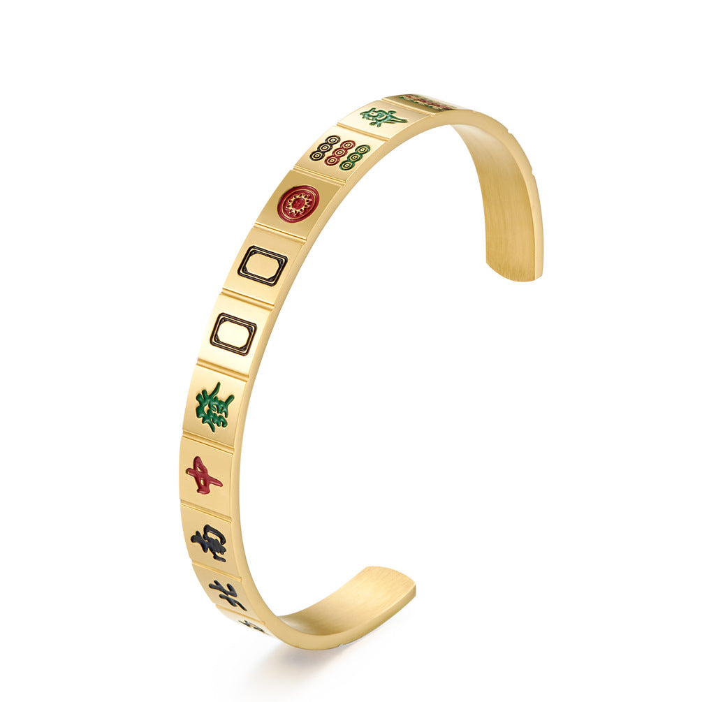 Chinese Mahjong Bracelet GiftBB.com