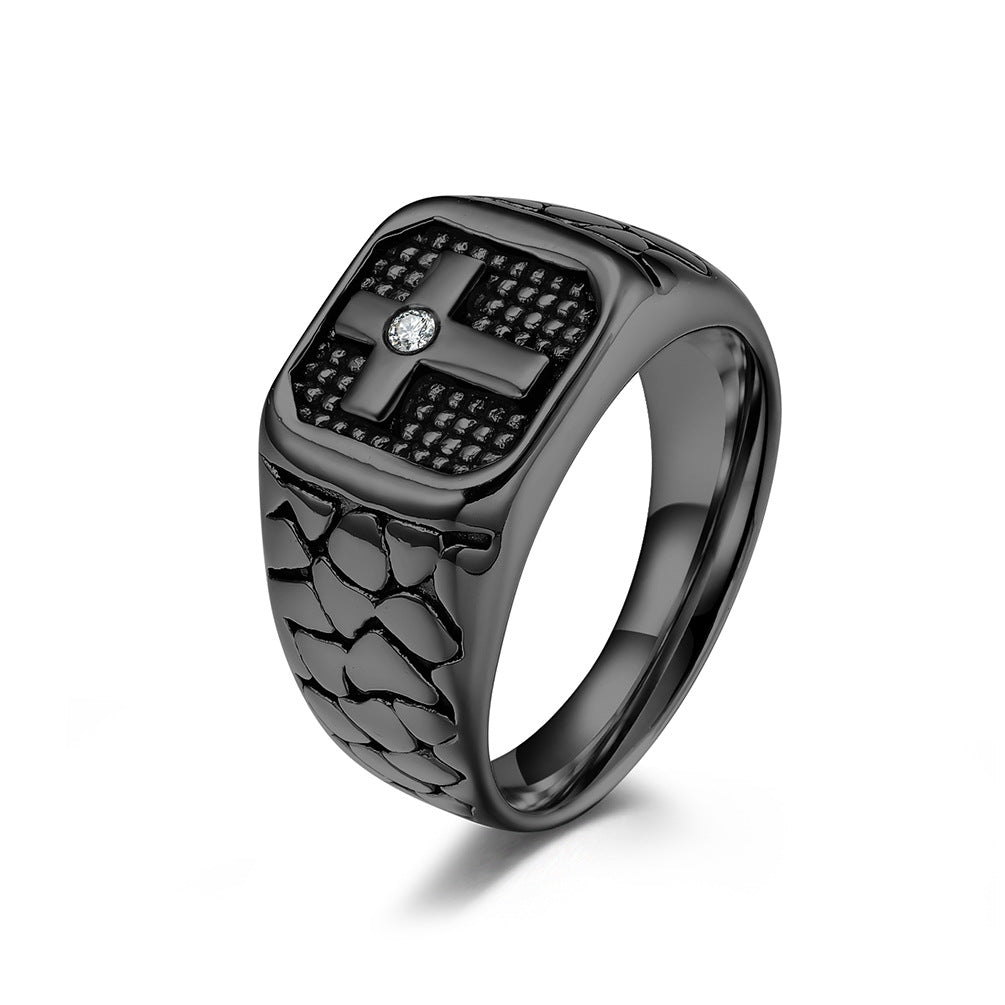 Cracked Cross Ring GiftBB.com