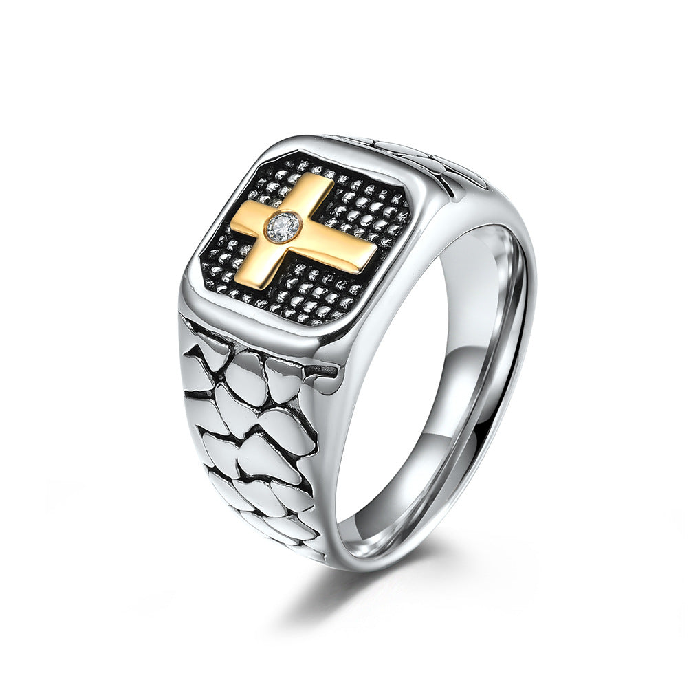 Cracked Cross Ring GiftBB.com