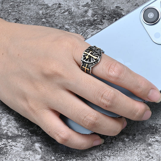 Cross Shield Ring GiftBB.com