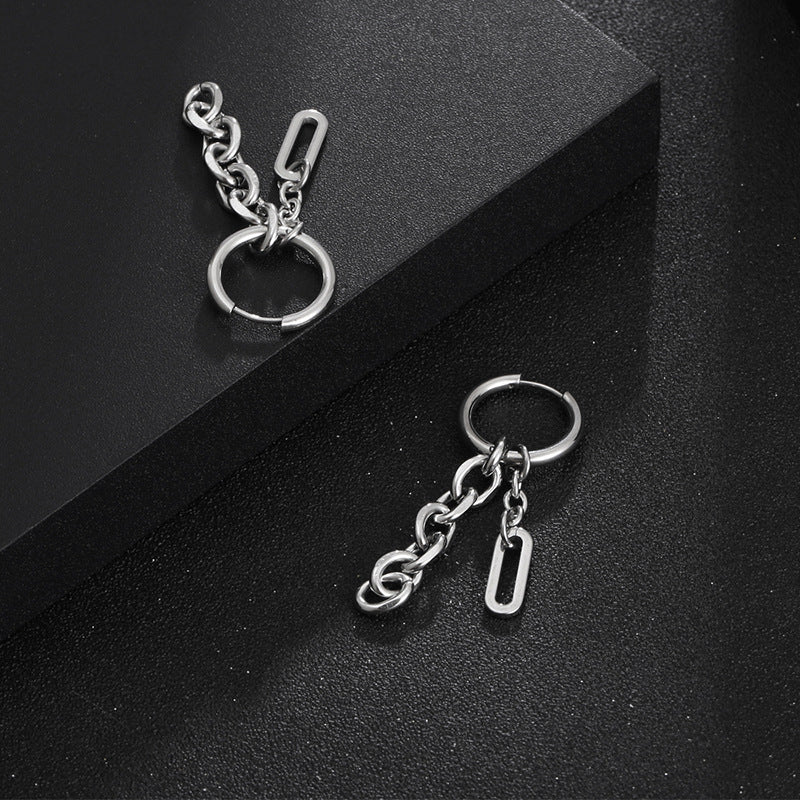 Dark Punk Irregular Chain Earrings GiftBB.com
