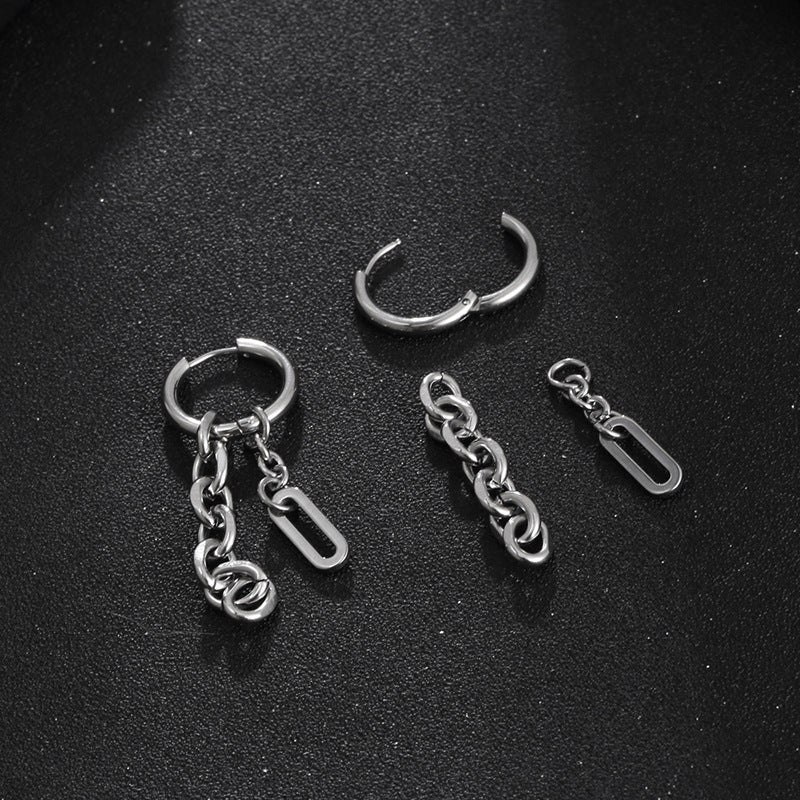 Dark Punk Irregular Chain Earrings GiftBB.com