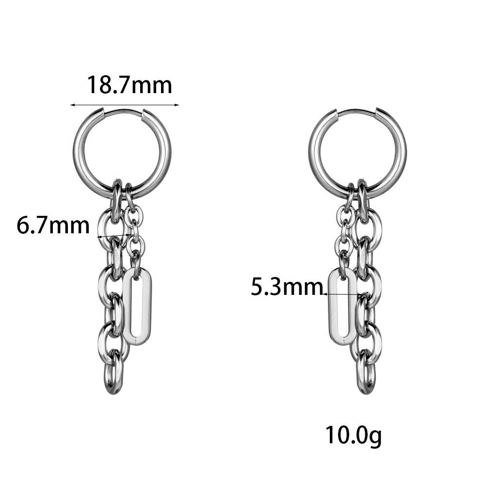 Dark Punk Irregular Chain Earrings GiftBB.com