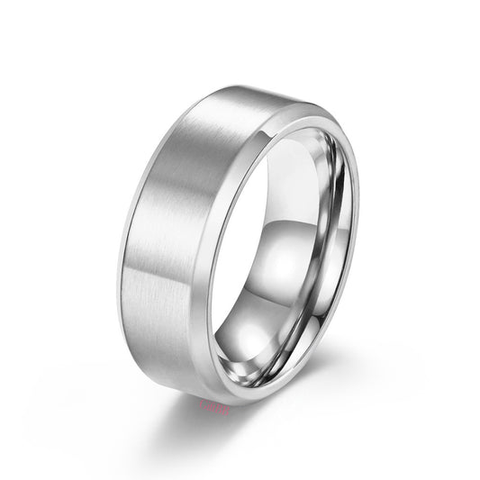 Fashion Simple Titanium Steel Ring GiftBB.com