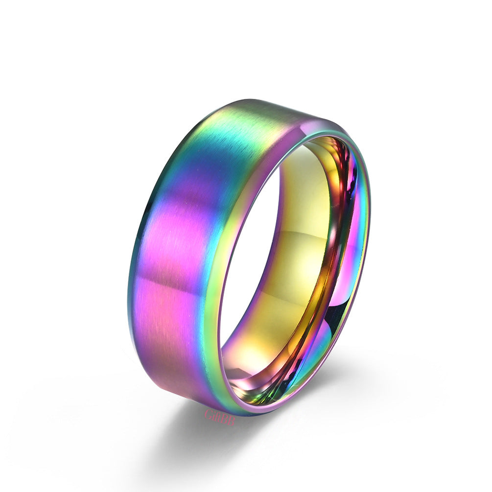 Fashion Simple Titanium Steel Ring GiftBB.com