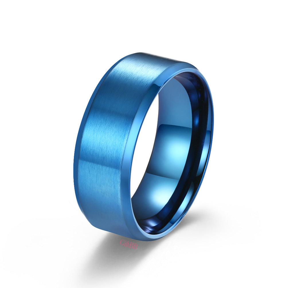 Fashion Simple Titanium Steel Ring GiftBB.com