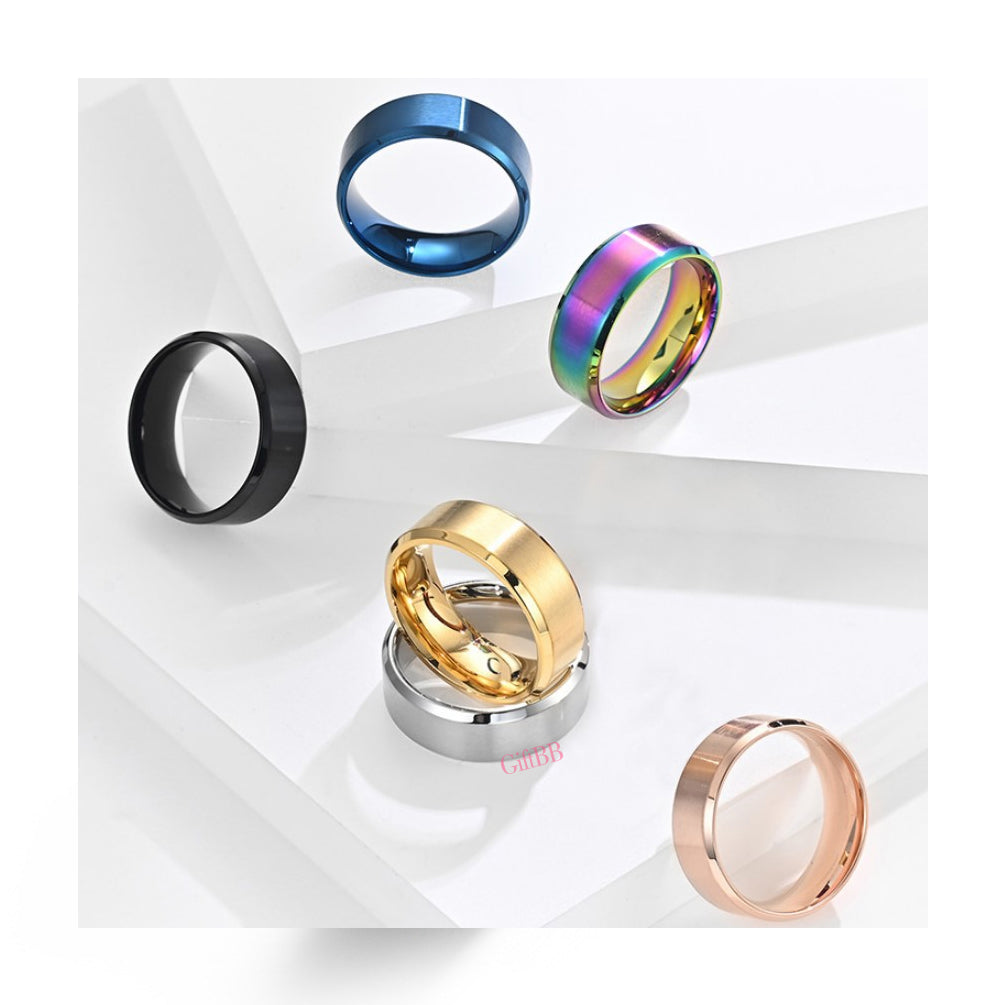 Fashion Simple Titanium Steel Ring GiftBB.com