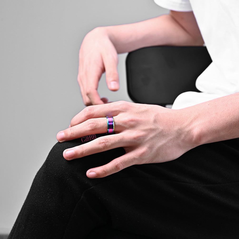 Fashion Simple Titanium Steel Ring GiftBB.com