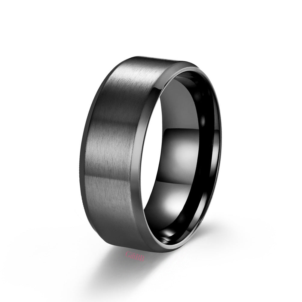 Fashion Simple Titanium Steel Ring GiftBB.com