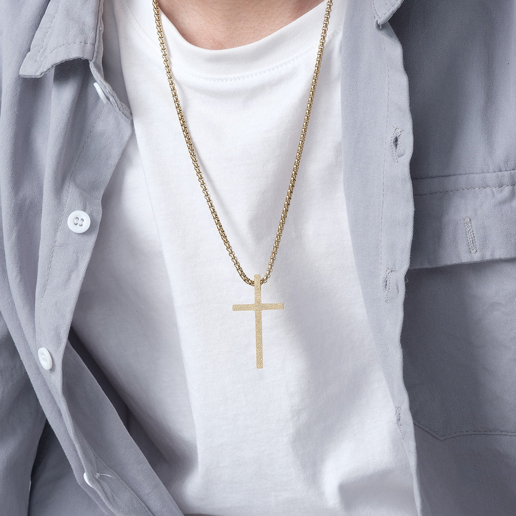 Frosted Cross Pendant GiftBB.com