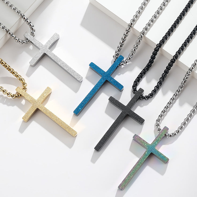 Frosted Cross Pendant GiftBB.com