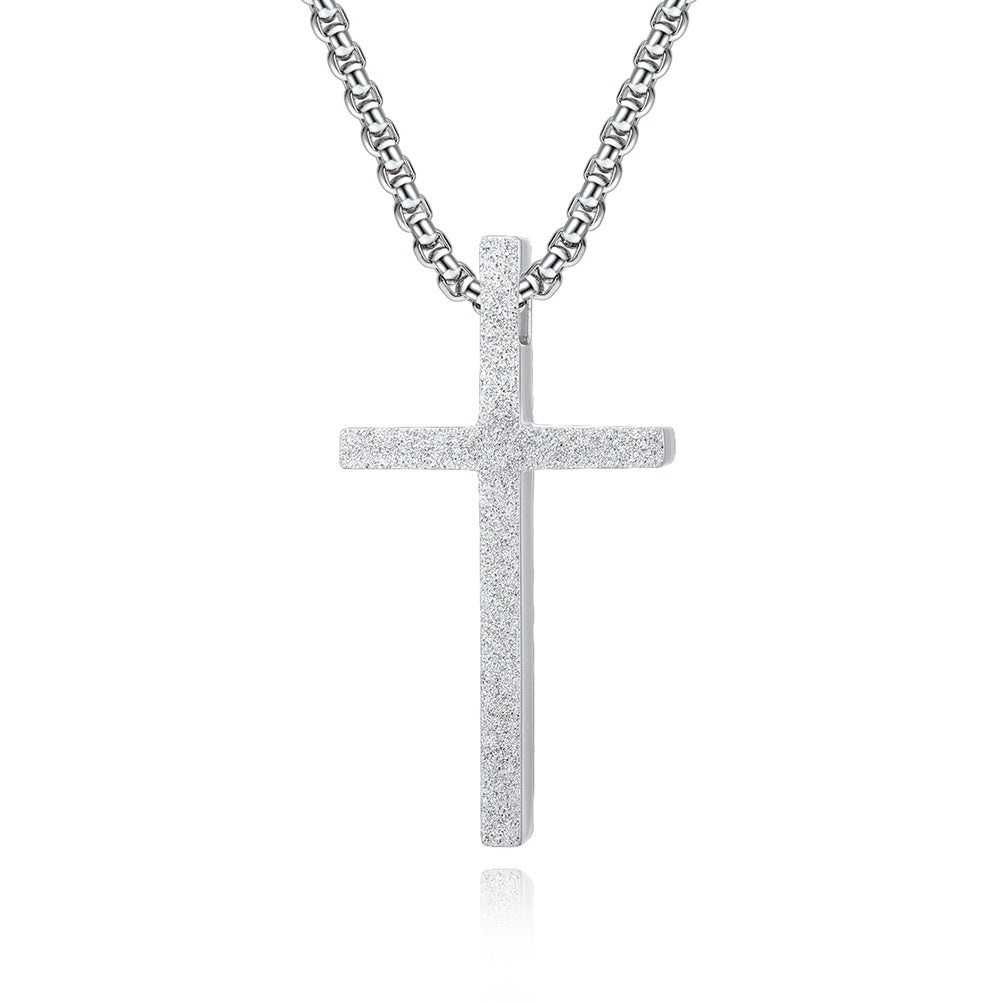 Frosted Cross Pendant GiftBB.com