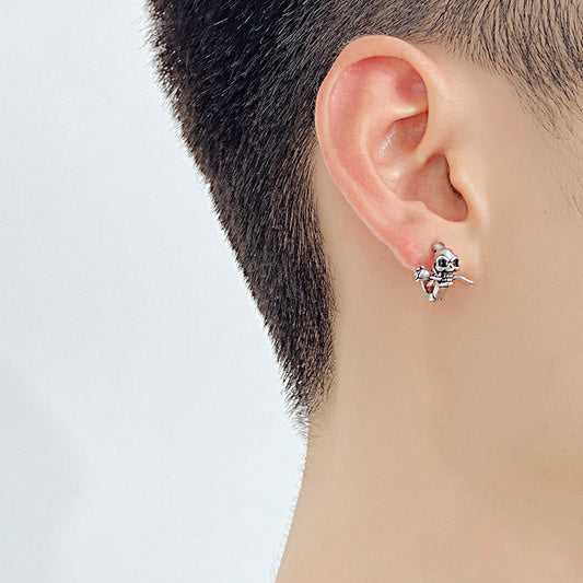 Gothic Rose Skull Earrings GiftBB.com