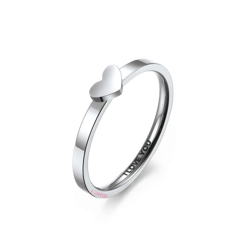 Heart-shaped Hollow Couple Rings - GiftBB.com
