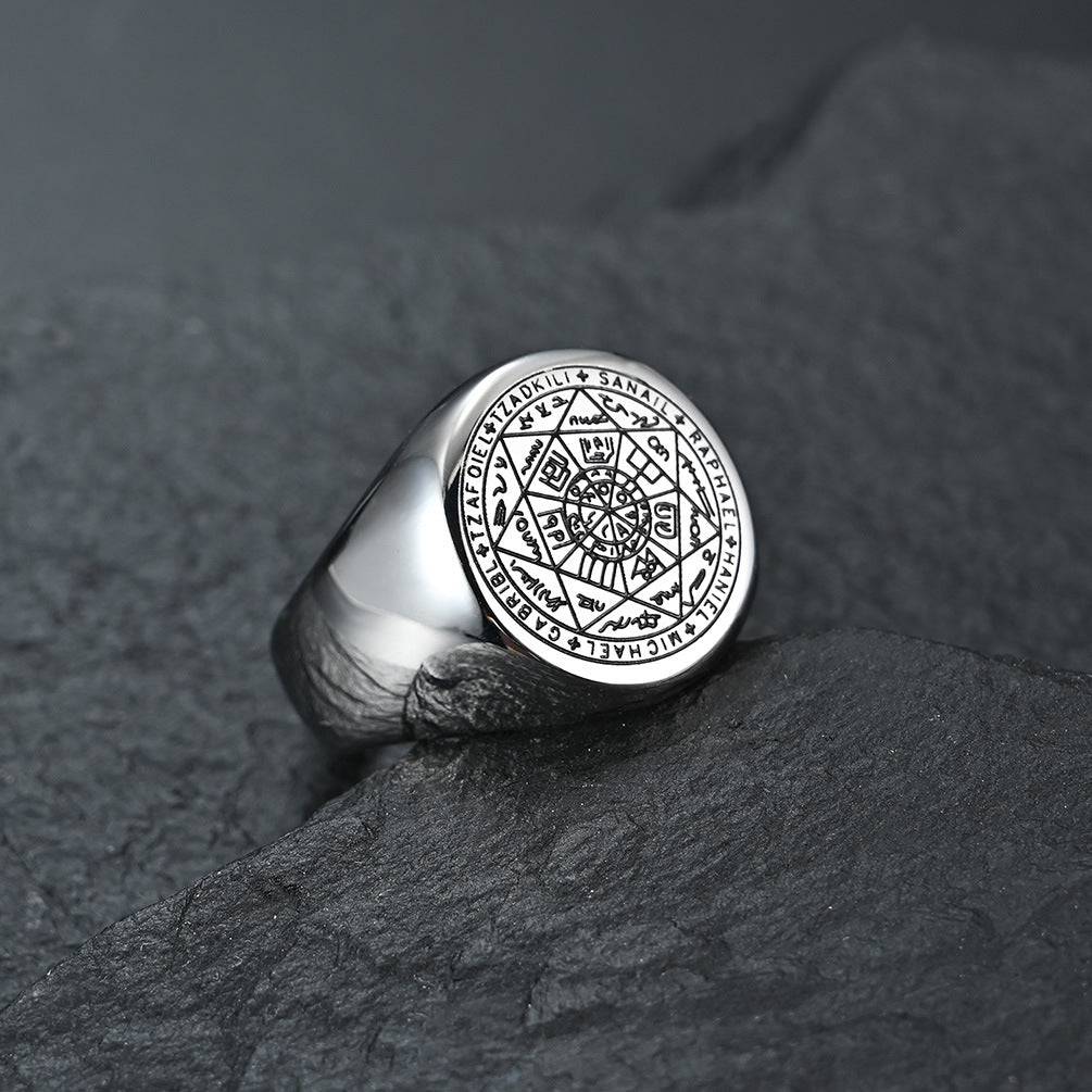 Heptagram Rune Ring GiftBB.com
