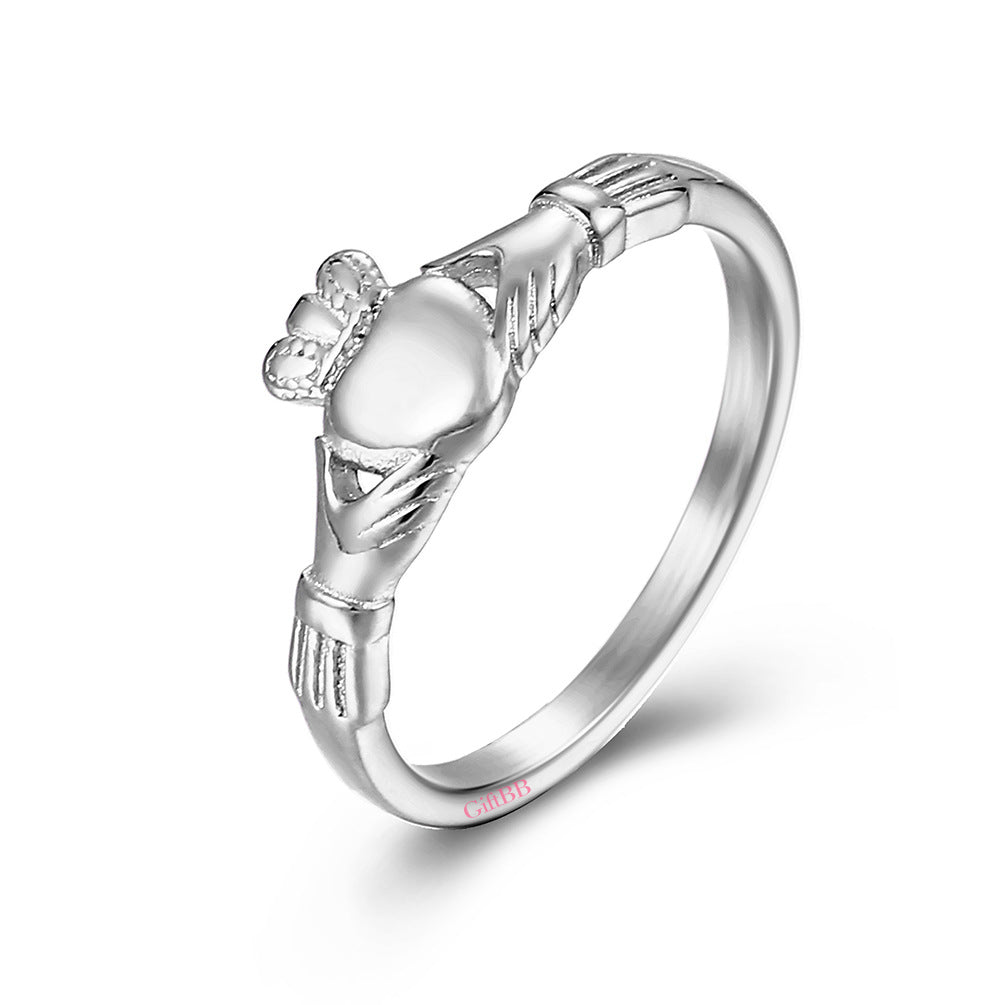 Irish Claddagh Love Heart Couple Ring - GiftBB.com
