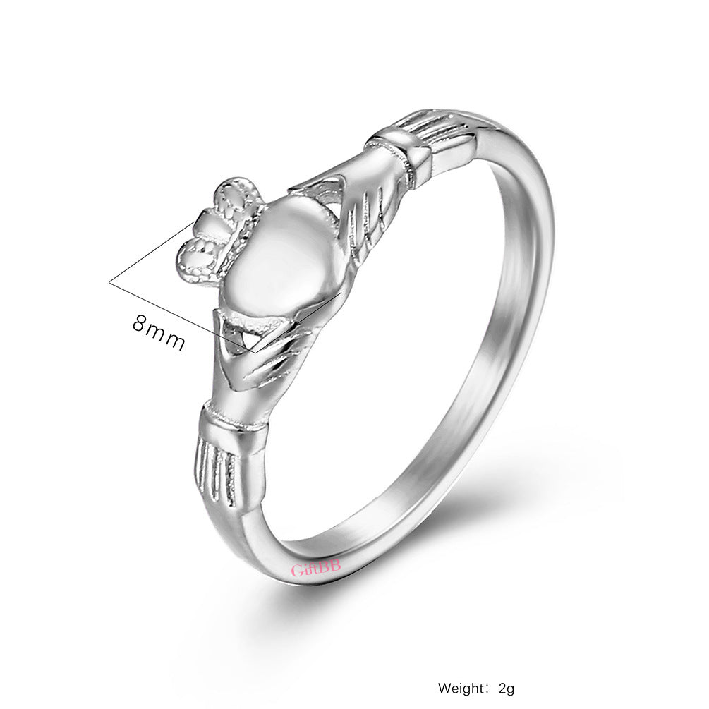 Irish Claddagh Love Heart Couple Ring - GiftBB.com