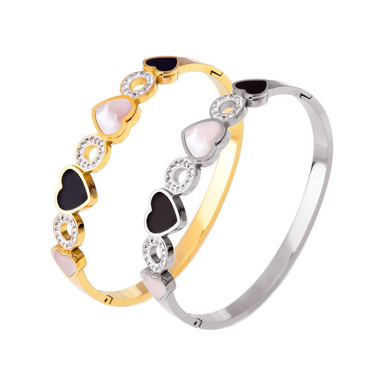 Love Heart Diamond Bracelet GiftBB.com
