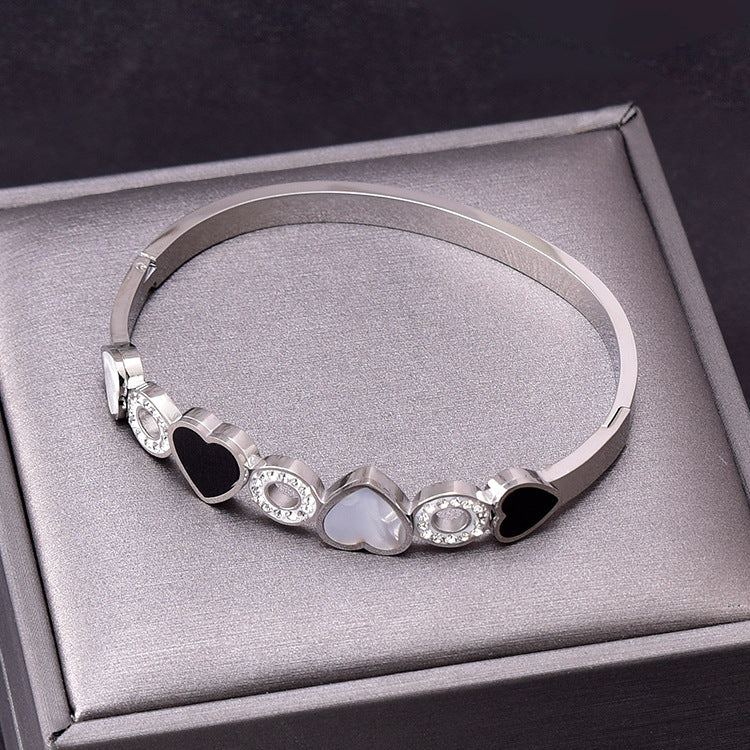 Love Heart Diamond Bracelet GiftBB.com