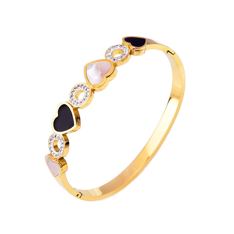 Love Heart Diamond Bracelet GiftBB.com