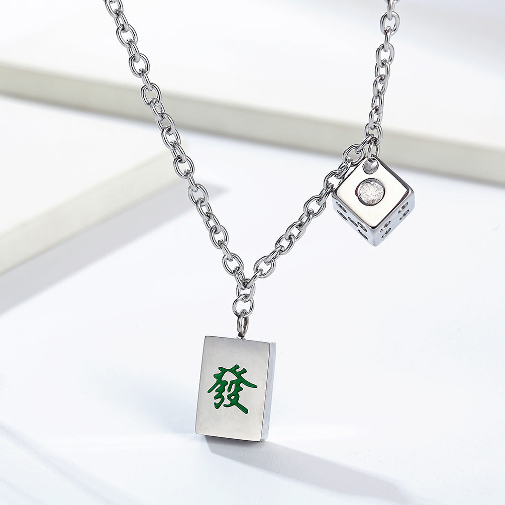 Mahjong Dice Necklace GiftBB.com