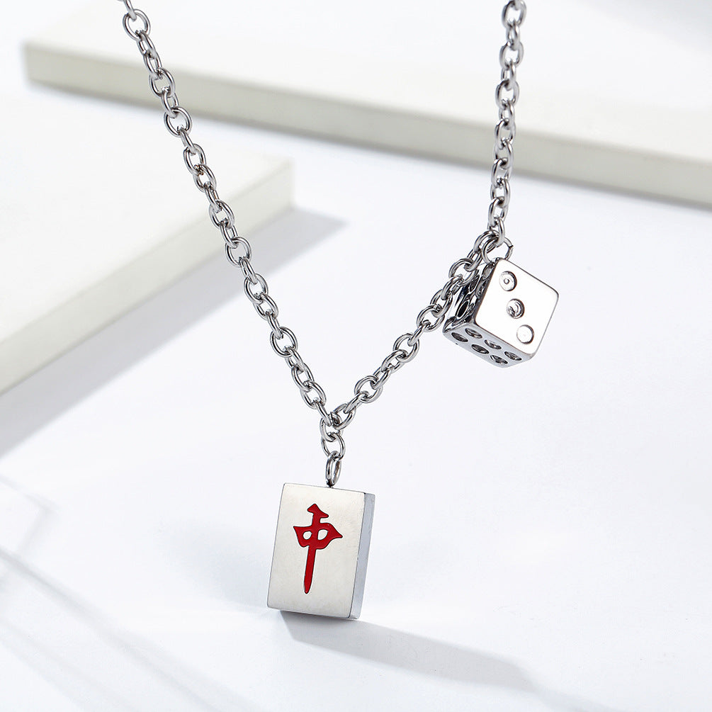 Mahjong Dice Necklace GiftBB.com