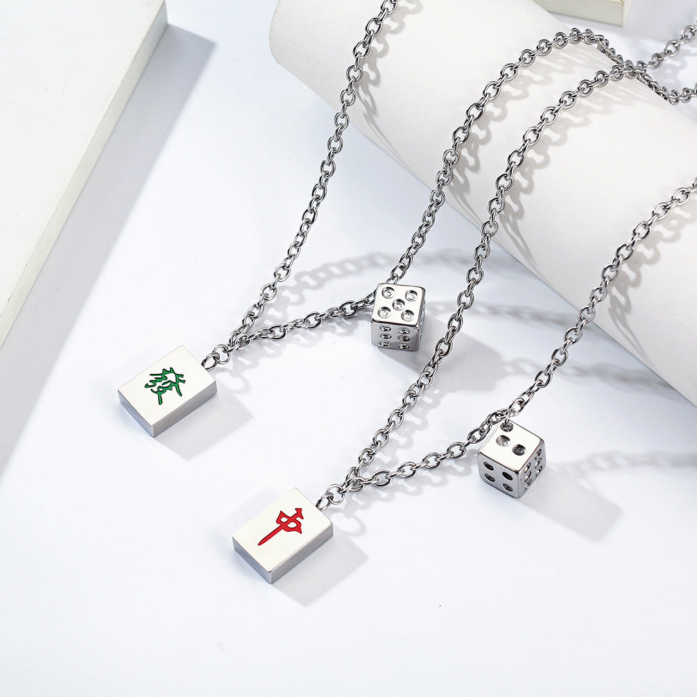 Mahjong Dice Necklace GiftBB.com