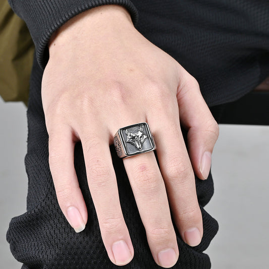 Nordic Celtic Knot Wolf Ring GiftBB.com