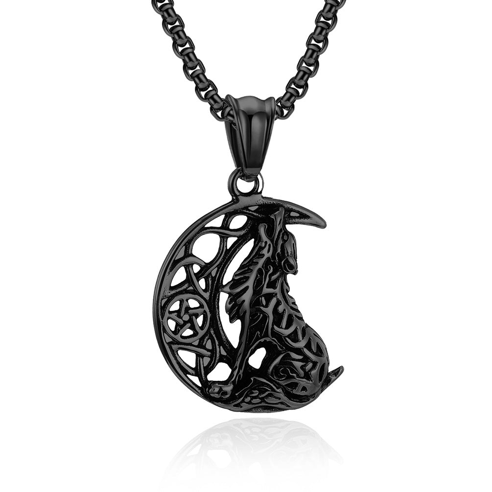 Nordic Celtic Wolf Necklace GiftBB.com