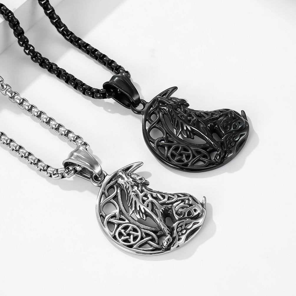 Nordic Celtic Wolf Necklace GiftBB.com