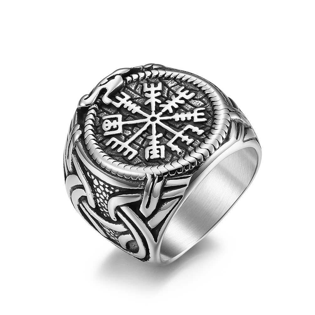 Nordic Viking Compass Ring GiftBB.com