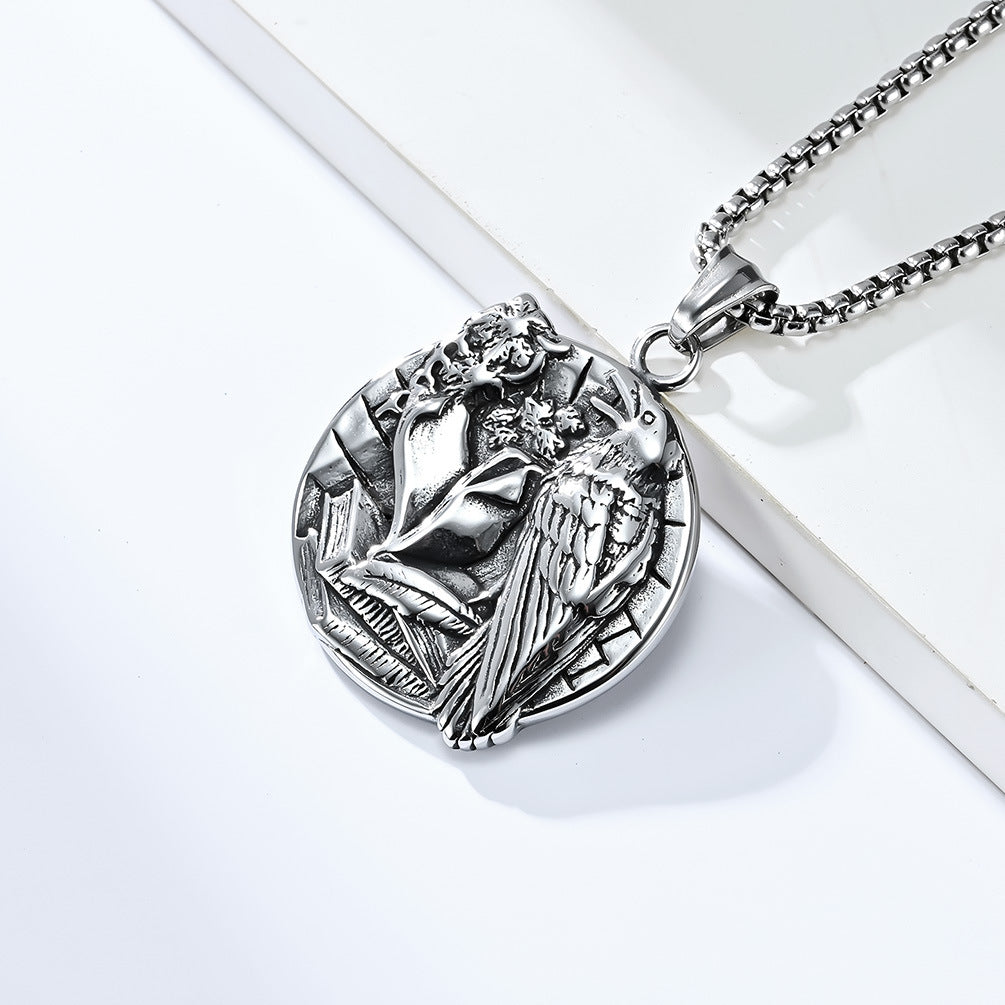 Nordic Viking Raven Necklace GiftBB.com