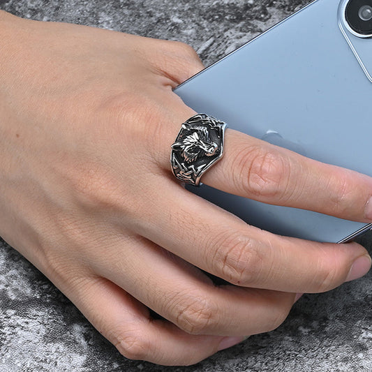 Nordic Wolf Ring GiftBB.com