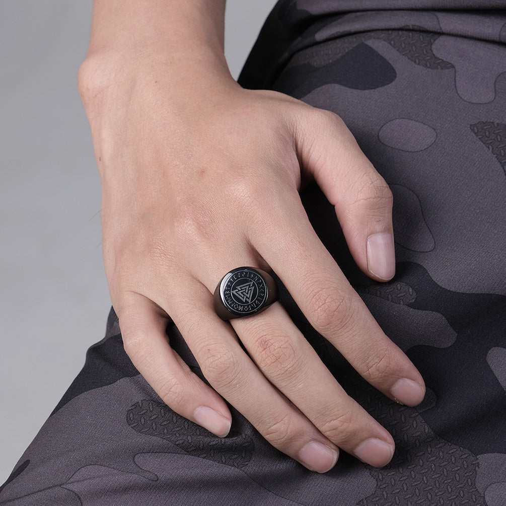 Norse Valknut Signet Ring GiftBB.com