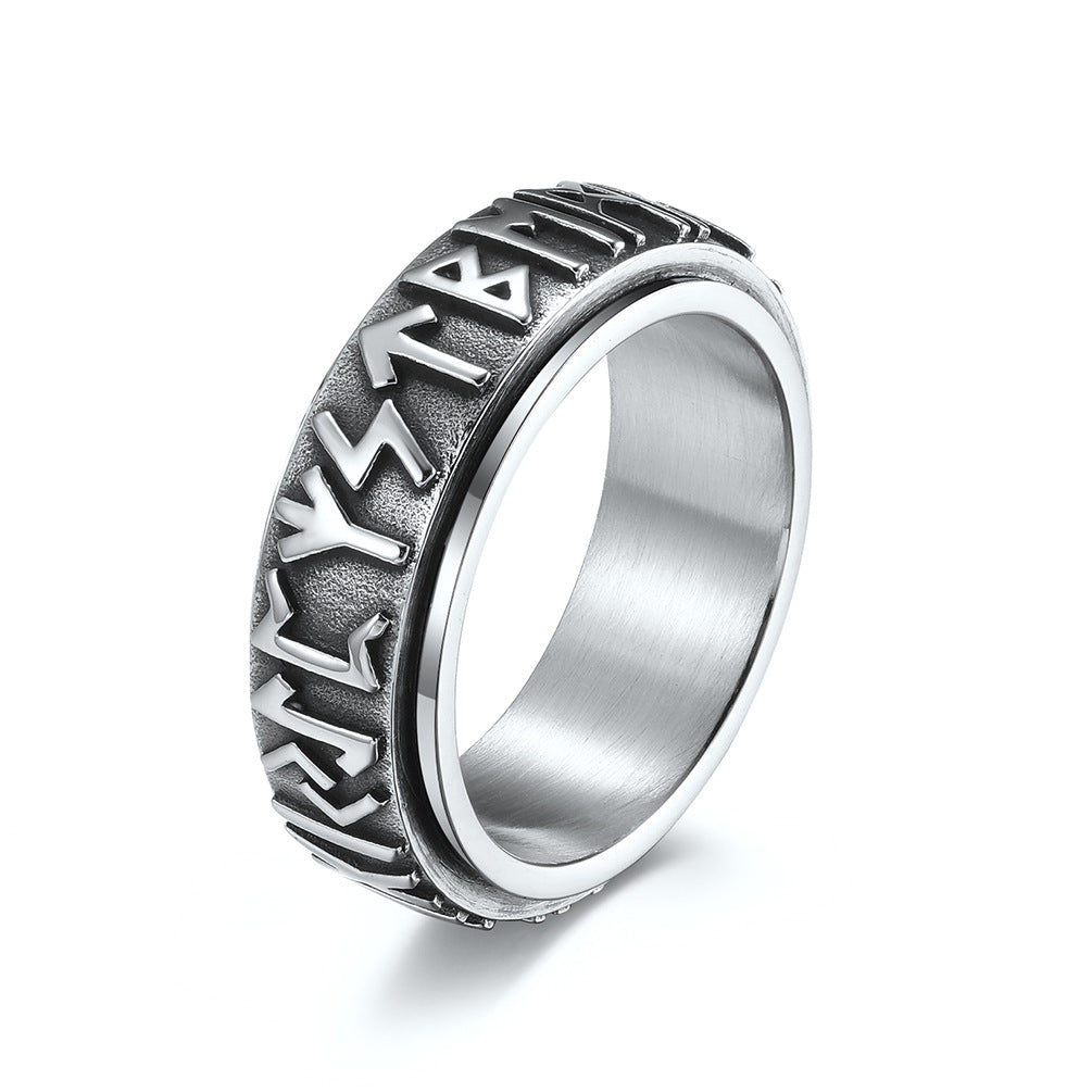 Norse Viking Rune Spinning Ring GiftBB.com
