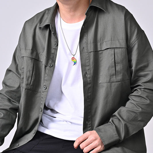 Rainbow Flag Tai Chi Yin Yang Pendant GiftBB.com