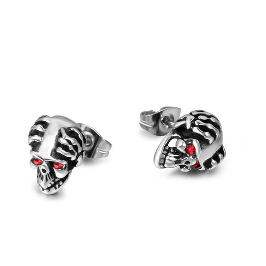 Red Eye Skull Earrings GiftBB.com
