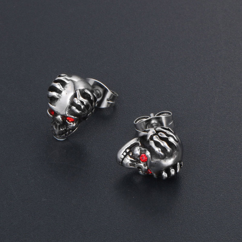 Red Eye Skull Earrings GiftBB.com