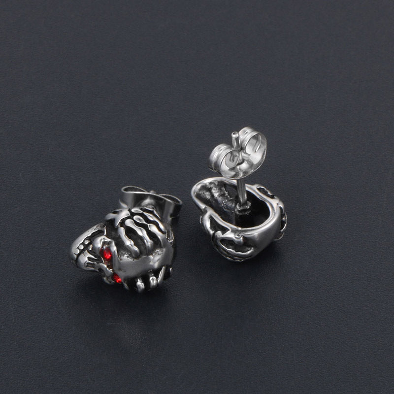 Red Eye Skull Earrings GiftBB.com