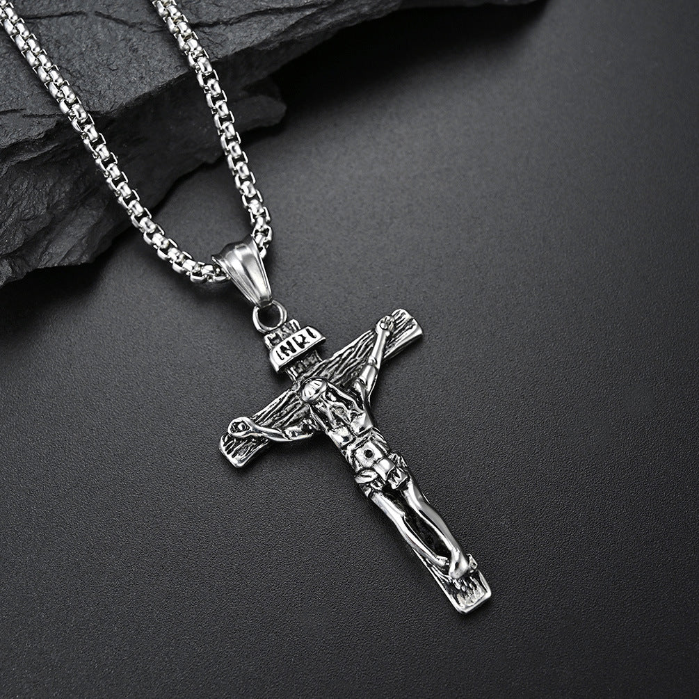 Retro Cross Jesus Pendant GiftBB.com
