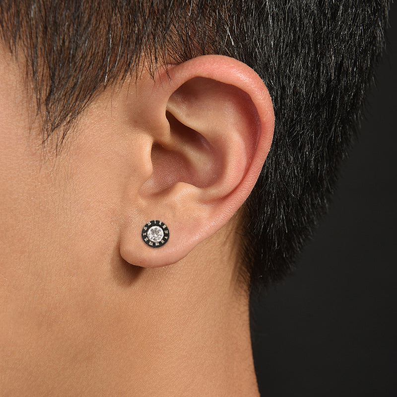 Roman Numerals Cubic Zirconia Earrings GiftBB.com