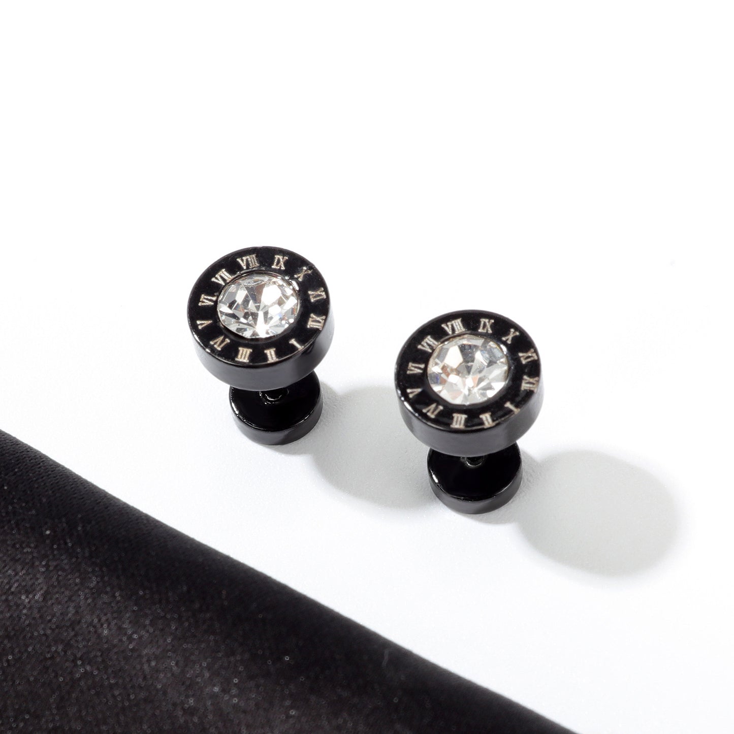Roman Numerals Cubic Zirconia Earrings GiftBB.com