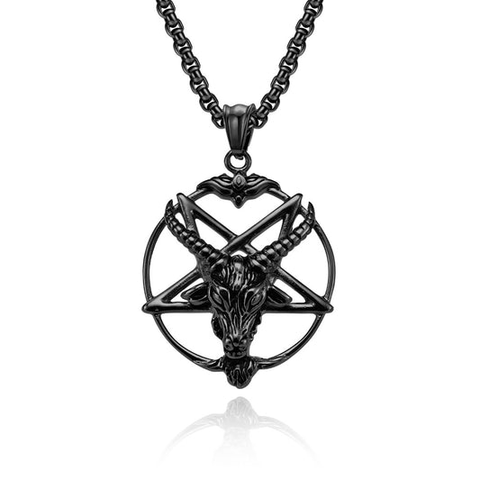 Satan Goat Pentagram Pendant GiftBB.com