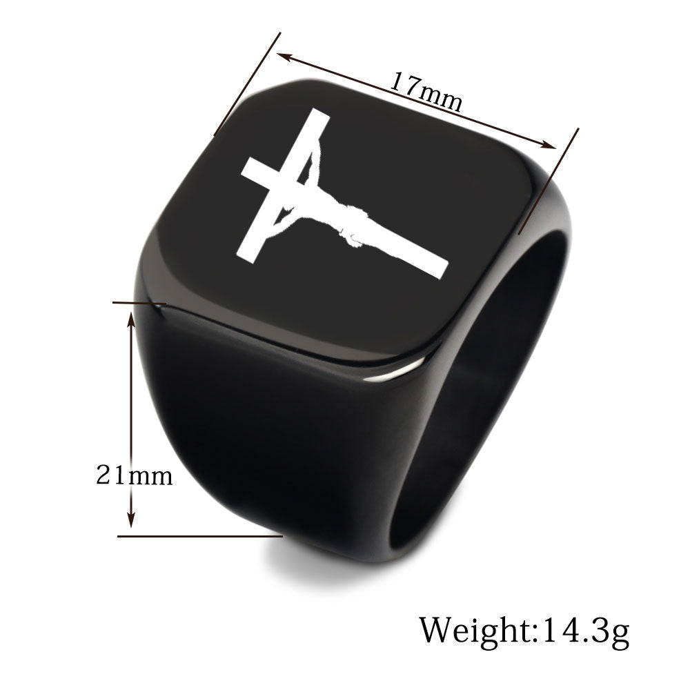 Simple Cross Ring GiftBB.com